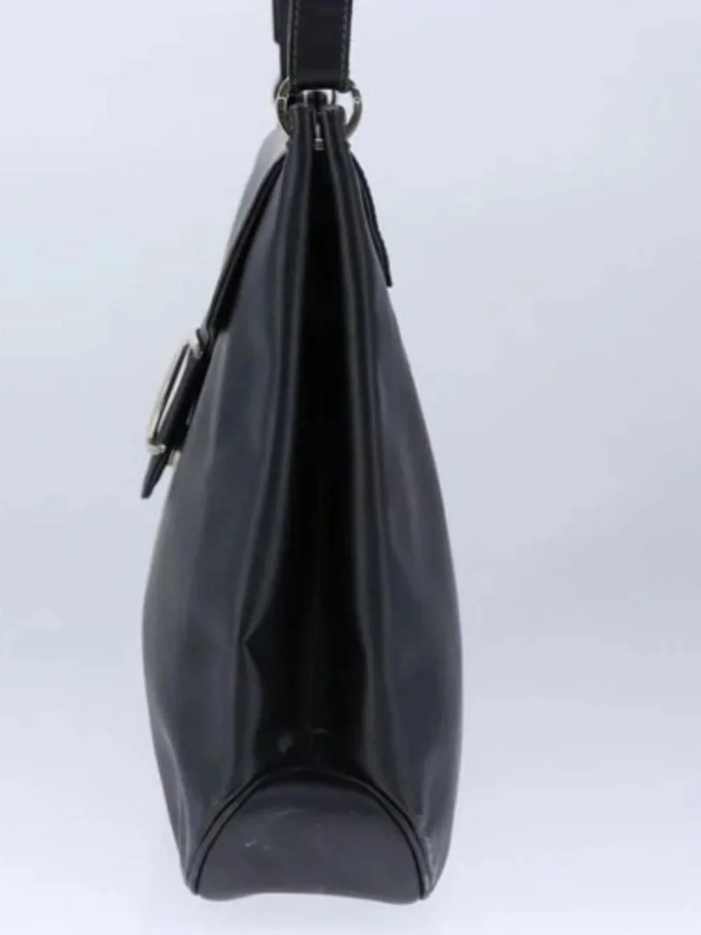 Salvatore Ferragamo Shoulder Bag Patent leather Black Auth bs21286